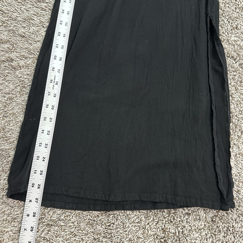 Oh My Gauze Pure Cotton Pull On Palazzo Pants with Side Slit Black Size 2 Resort - Picture 7 of 9